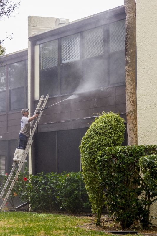Local Home Exterior Washing pros at work